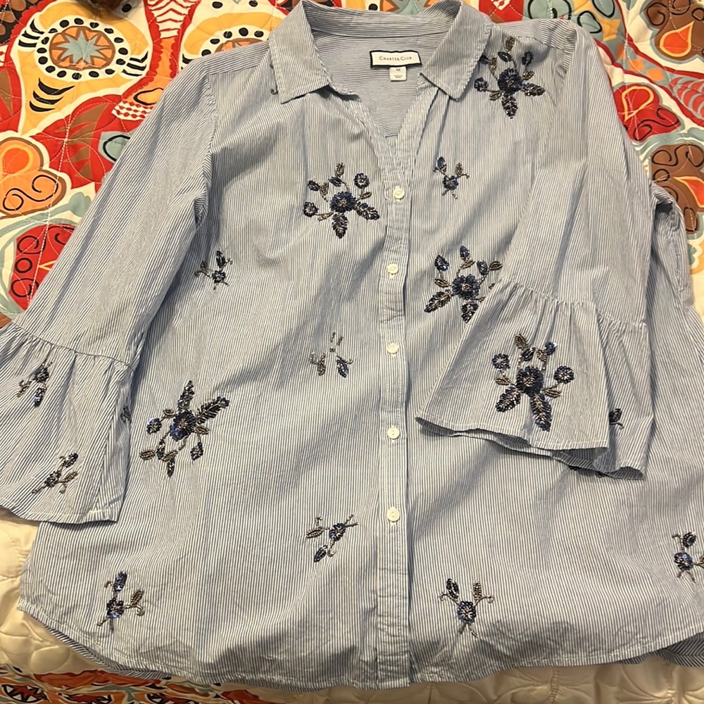 Charter club embroidered shirt